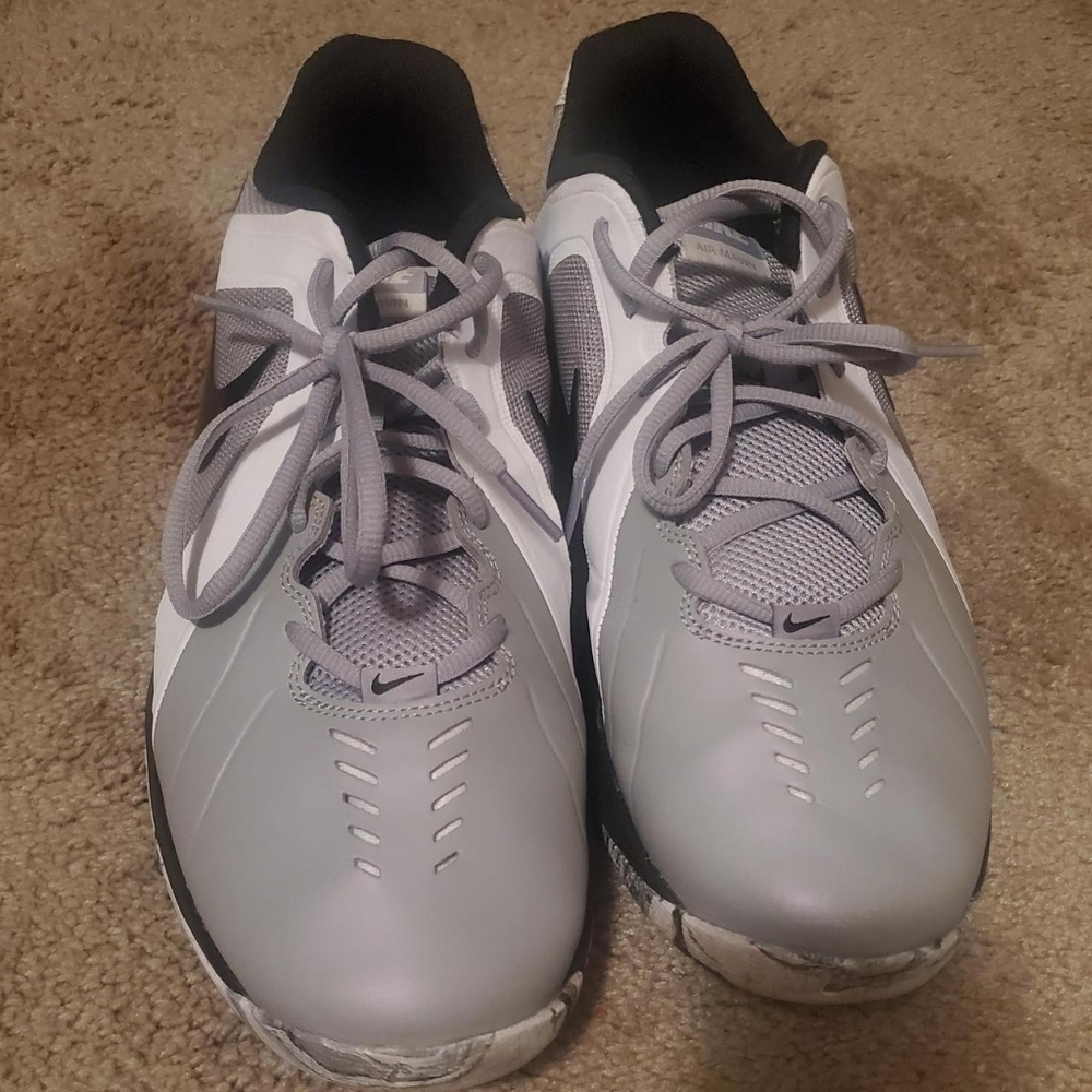 Gray and White Air Nike Runny Shoes